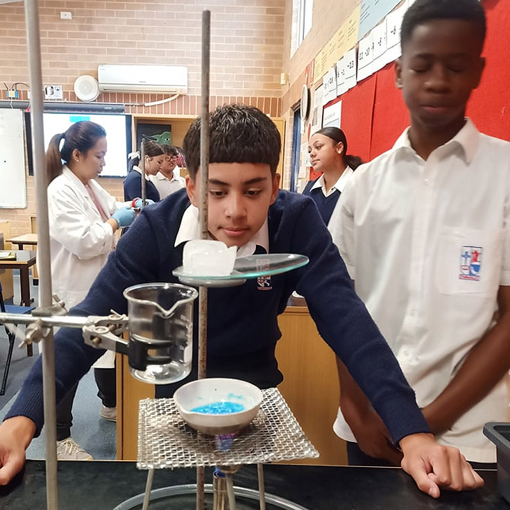 Science lesson at Emmaus Catholic College Kemps Creek